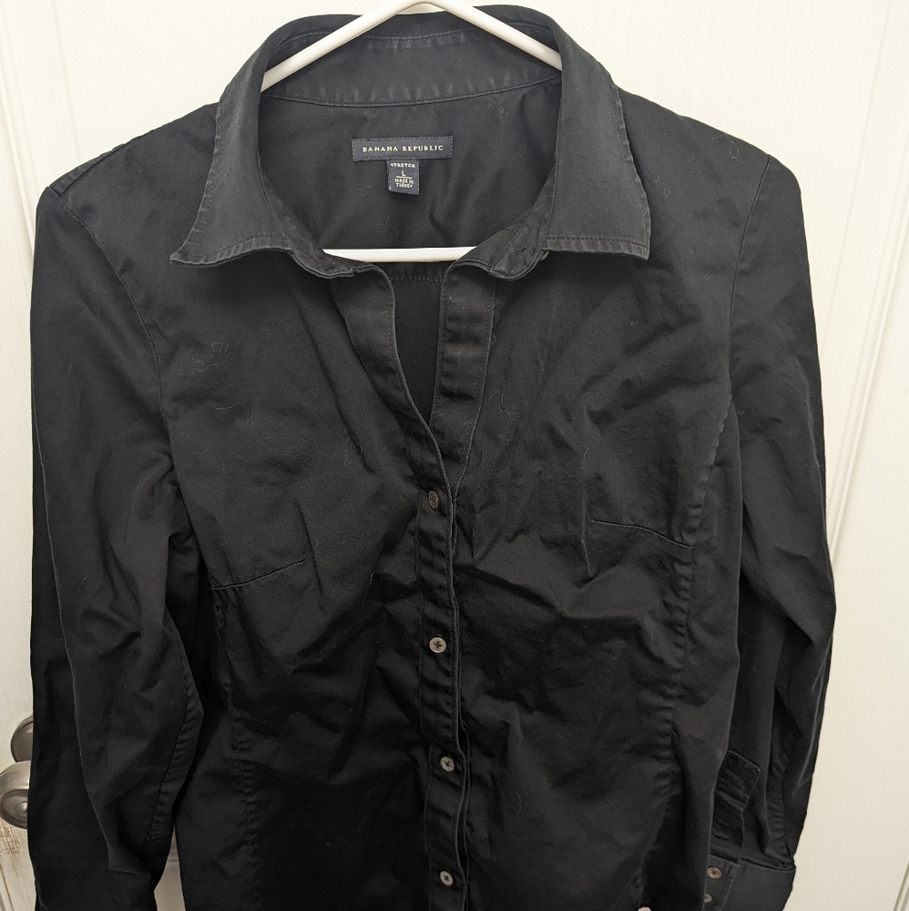 Banana Republic Women Dress Shirt Size Large